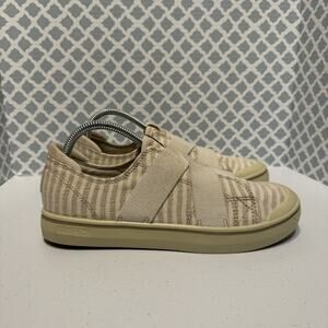 Keen Elsa IV Gore Slip On Natural Birch Stripe Shoes Womens Size 9